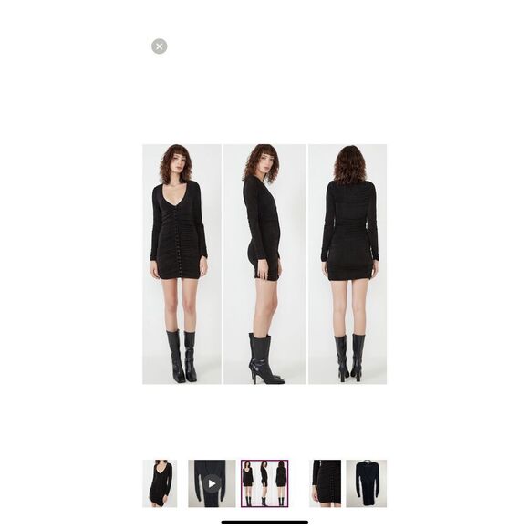 ✨Barbot Demi Rouched Sz Medium Dress In Black✨ - Picture 10 of 15